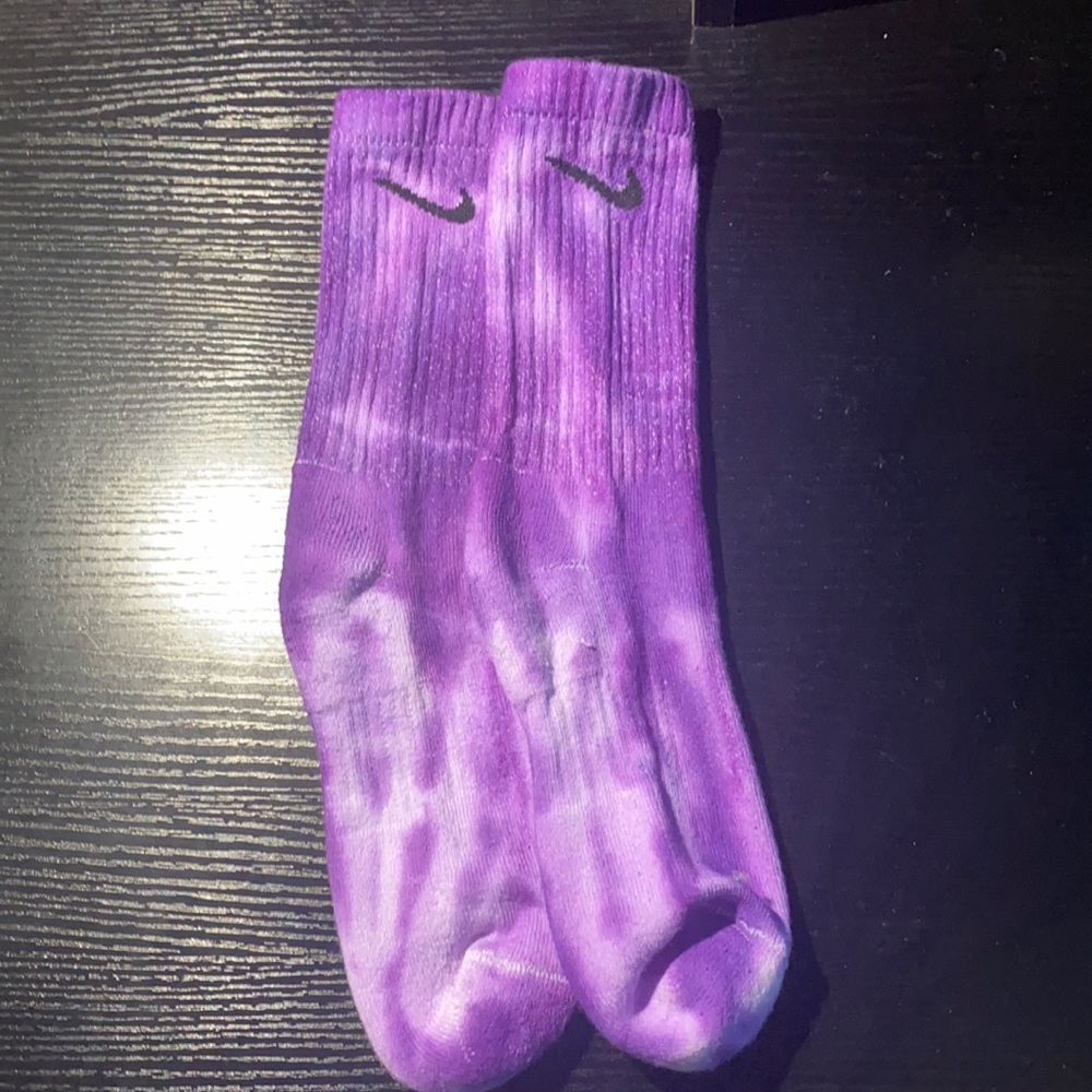Nike Tie-dye Purple socks (custom and brand new)